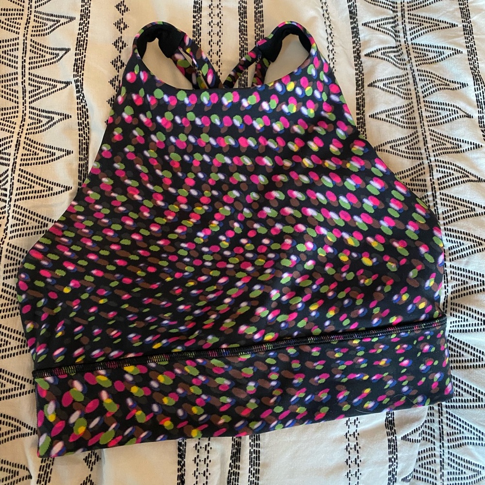 Lululemon Energy Bra High Neck SeaWheeze Size 6
